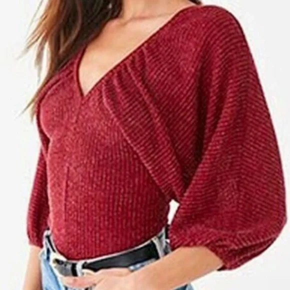 LOT of 3 Peasant-Sleeve Self-Tie Top - M/L - Picture 5 of 6